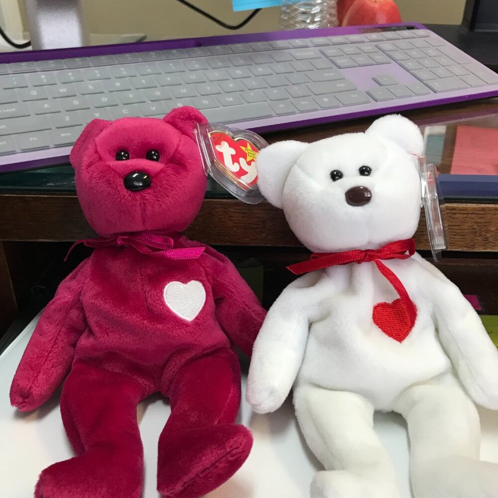 Ty Beanie Babies Valentino and Valentina